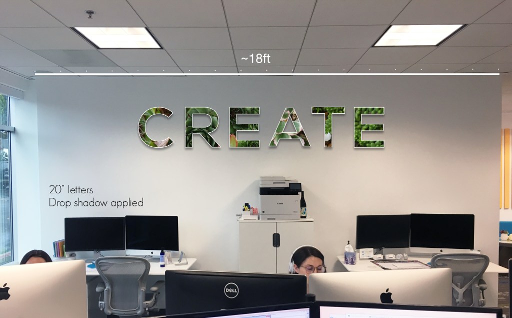 Graphic Design Product Design Photoshop mockup front view of succulent wall art at Bright Age