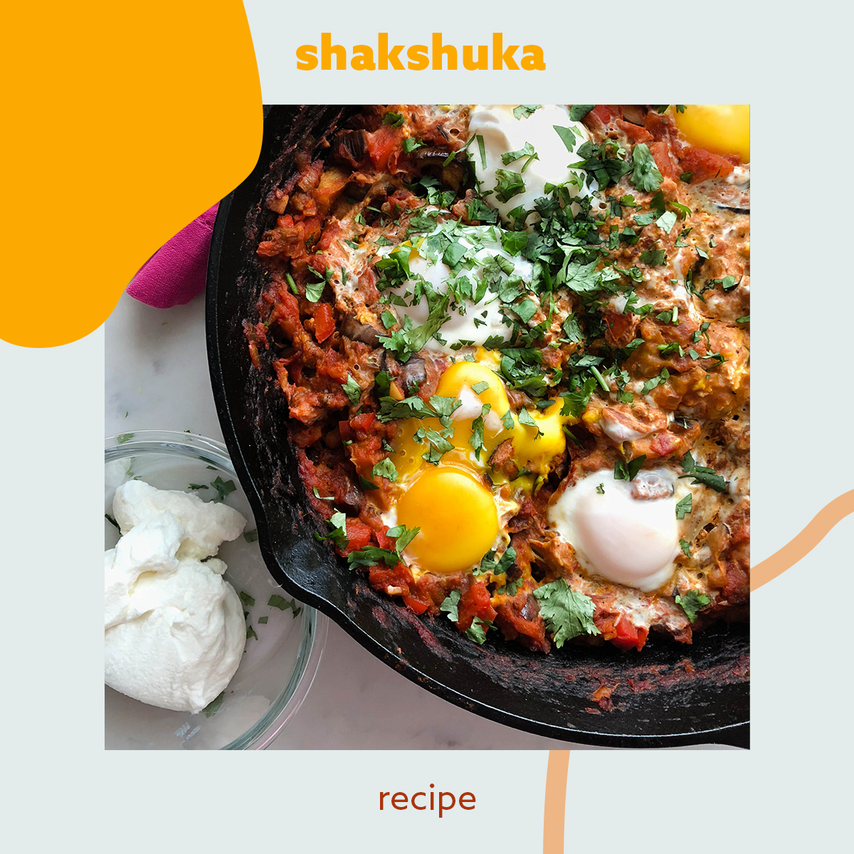 Photography social media content design of Shakshuka Recipe for SEEd Project Garden Instagram Facebook